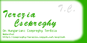 terezia csepreghy business card